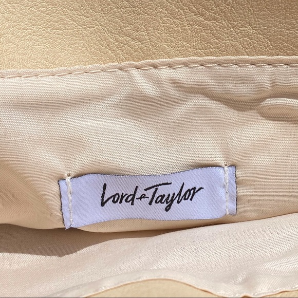 VTG LORD & TAYLOR DROP STRAP VEGAN LEATHER TOTE - Picture 5 of 10